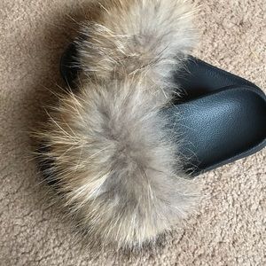 Fluffy Raccoon Slipper